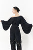 DANCE QUEEN 1135 Black One Shoulder Lantern Sleeve Practice Dance Sport Ballroom Design Leotard No Pads