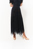 DANCE QUEEN 1116 Black Hand Made Beads Tassels Practice Dance Sport Ballroom High Elastic Lace Skirt