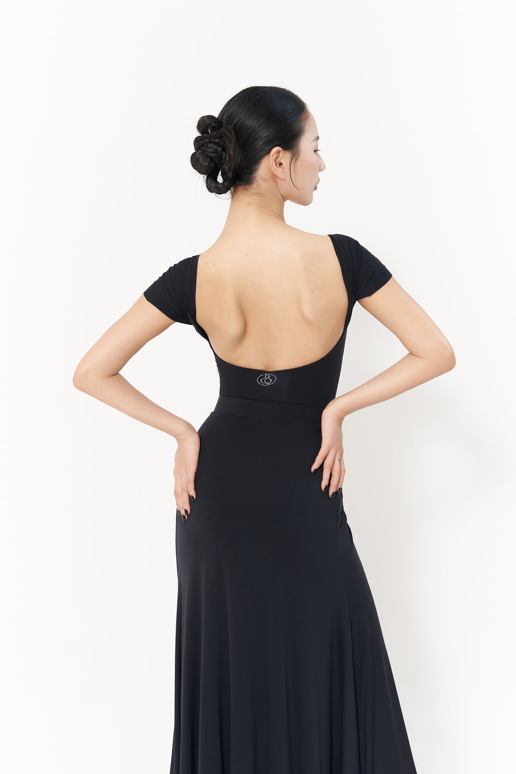 DANCE QUEEN 1143 Black Square Neck Backless Practice Dance Sport Ballr –  dancequeen-dancewear
