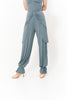 DANCE QUEEN 1144-2 Cyan Limited Bow Design Practice Dance Sport Ballroom Elastic Trouser