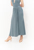 DANCE QUEEN 1133-2 Cyan Limited Pleats Design Practice Dance Sport Ballroom Elastic Skirt