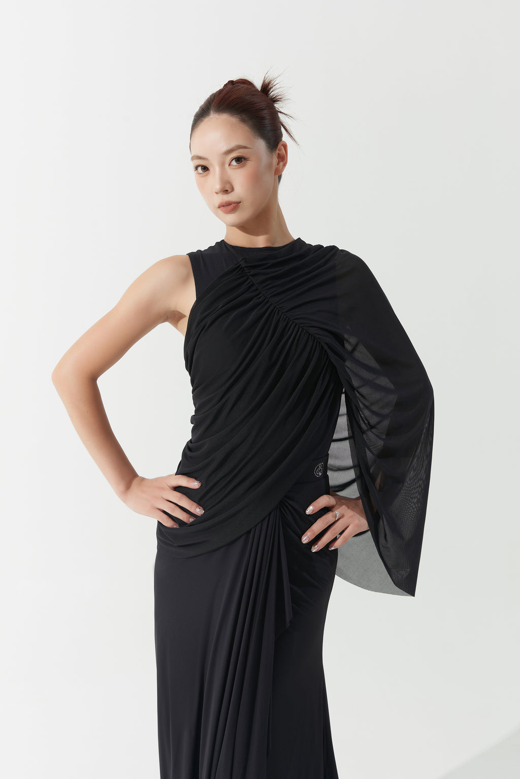 asymmetrical dance dress Mirror Magic Silver Sequin Asymmetrical Dance Dress
