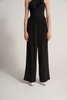 DANCE QUEEN 701 Black ruffle wide leg trousers