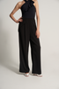 DANCE QUEEN 701 Black ruffle wide leg trousers