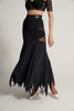 DANCE QUEEN 698 Black hollow ballroom skirt