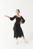 DANCE QUEEN Kid 2378 Square Neck 3D Floral Mesh Decor Puff Lantern Sleeves Custom Ballroom Dress
