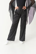DANCE QUEEN Kid 2375B Velcro Waistband Rhinestone Embellishment Ballroom & Latin High-Waist Wide Leg Trouser