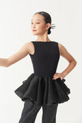 DANCE QUEEN Kid 2375 Voluminous Ruffle Flounce Sleeveless Top No Pads No Crotch Lining