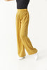DANCE QUEEN Kid 2375-3B Yellow Velcro Waistband Rhinestone Embellishment Ballroom & Latin High-Waisted Wide Leg Trouser