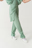 DANCE QUEEN Kid 2361-3 Butterfly Bow & Cuffed Ankle Design Latin Ballroom Dance Jogger Trouser