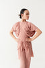 DANCE QUEEN Kid 2358-3 3D Shoulder Pleats and Batwing Sleeves Children's Latin Ballroom Dance Leotard
