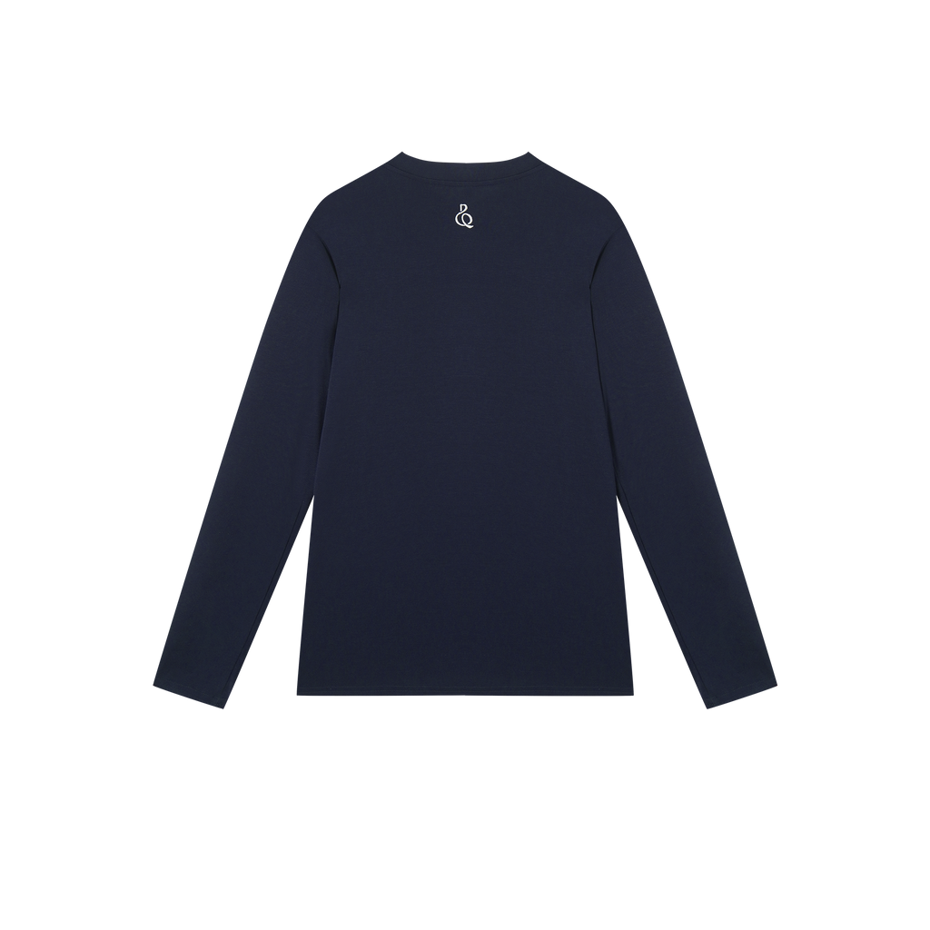 DANCE QUEEN M059-5 Men's Crew Neck Long Sleeve Blue Shirt