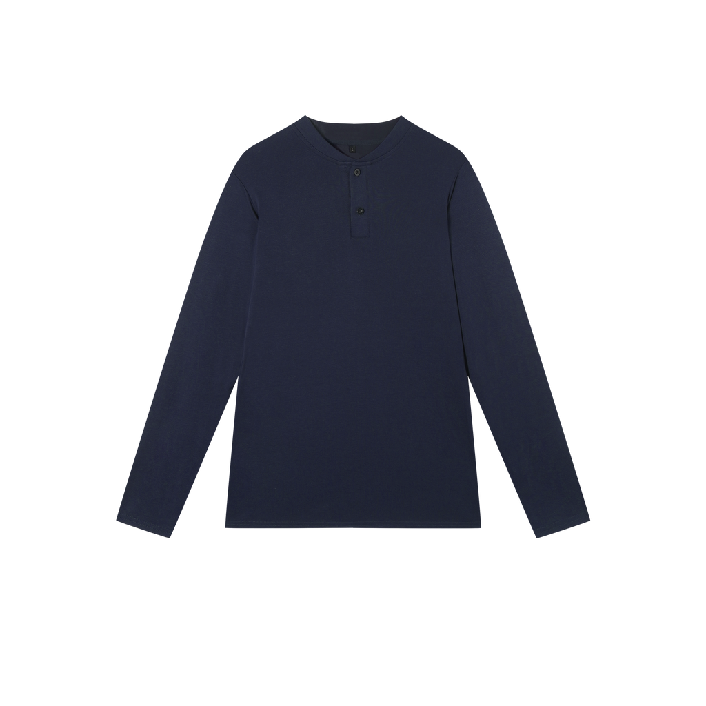 DANCE QUEEN M059-5 Men's Crew Neck Long Sleeve Blue Shirt