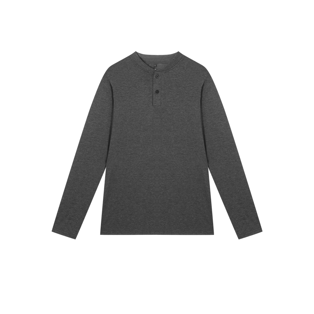 DANCE QUEEN M059-2 Men's Crew Neck Long Sleeve Gray Shirt