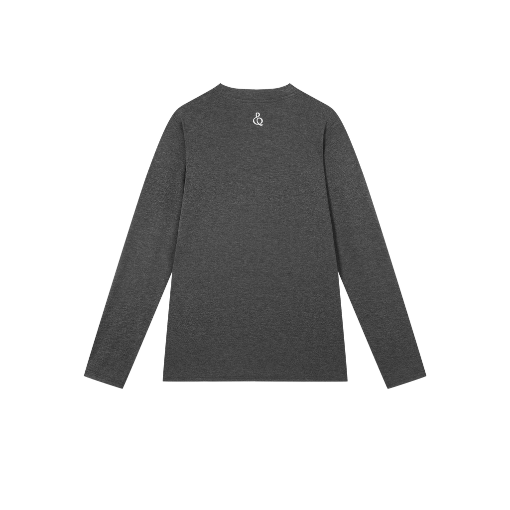 DANCE QUEEN M059-2 Men's Crew Neck Long Sleeve Gray Shirt