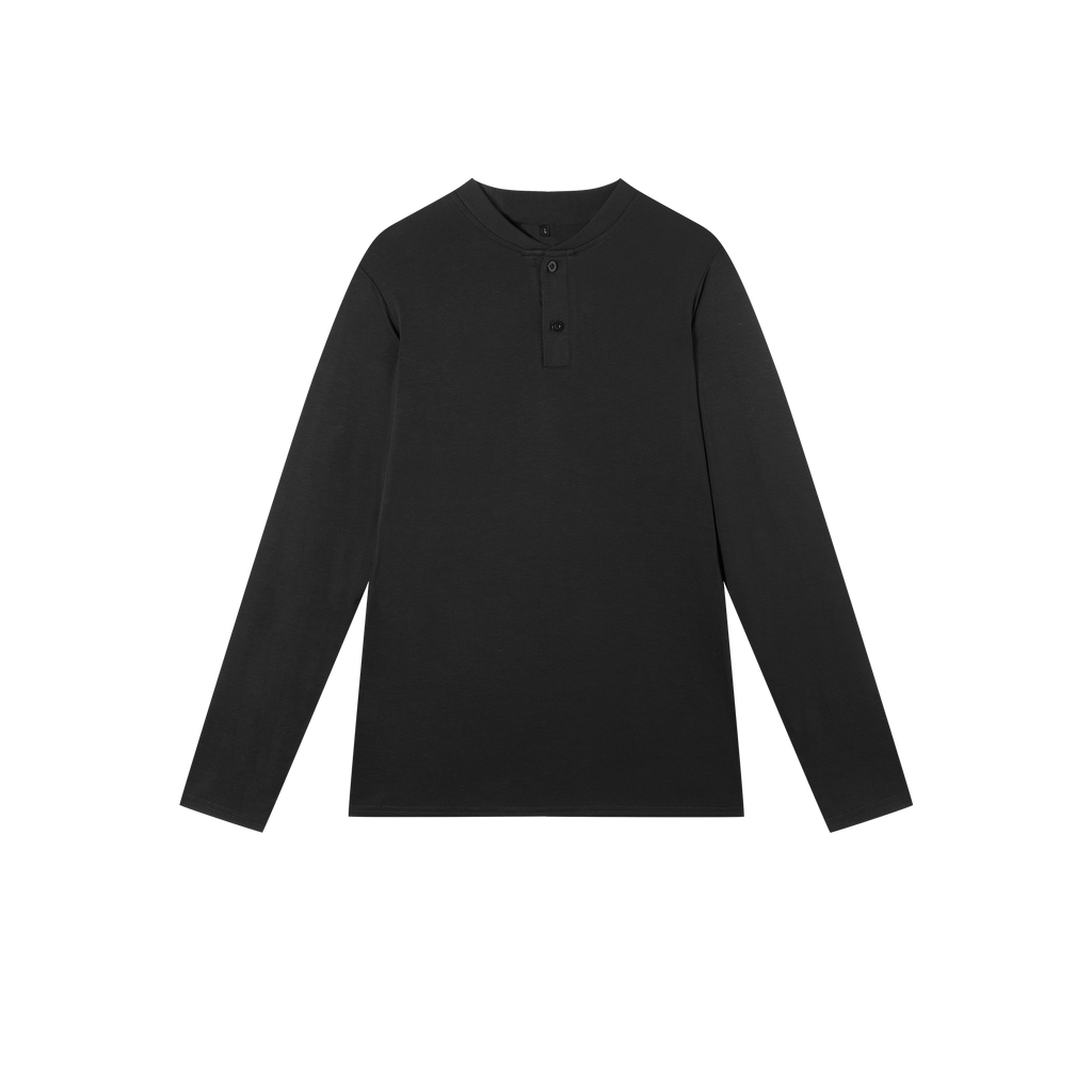 DANCE QUEEN M059-3 Men's Crew Neck Long Sleeve Black Shirt