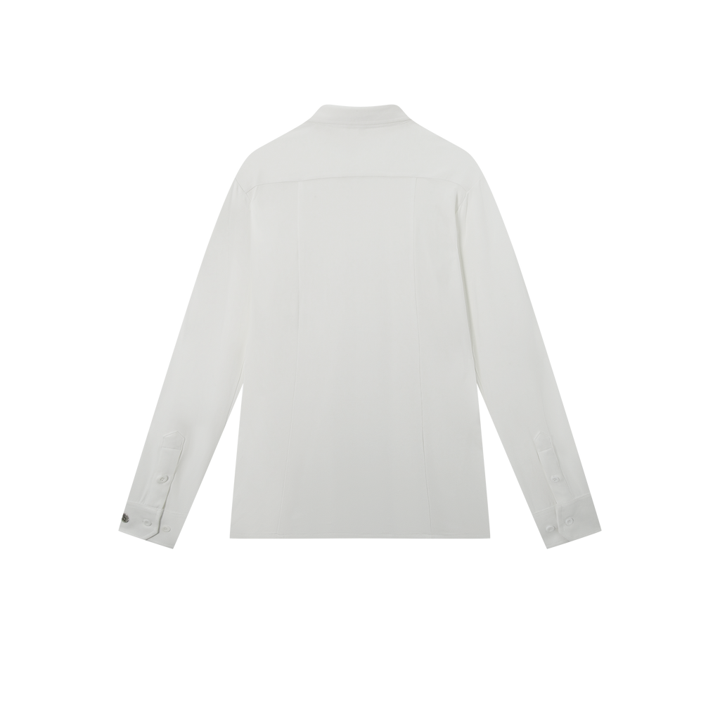DANCE QUEEN M039-5 White Long-sleeved Shirt