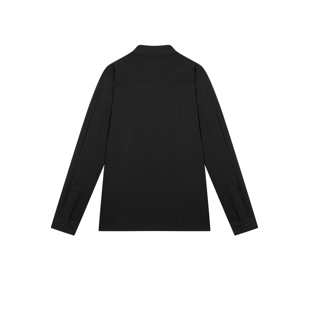 DANCE QUEEN M039-4 Classic Black Long-sleeved Shirt