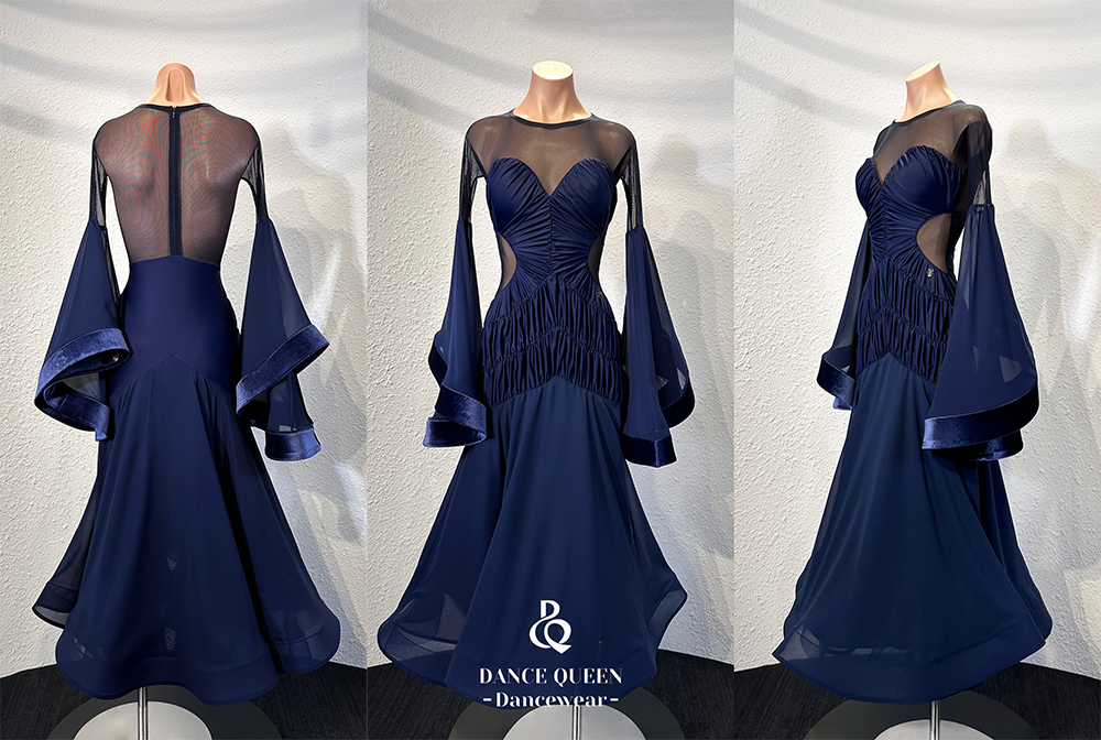 DANCE QUEEN Dark Blue Custom Made Dress