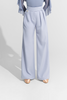DANCE QUEEN 942-3 Haze Blue Hook and Loop High Waisted Wide Leg Trouser