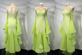 DANCE QUEEN Fluorescent Green Custom Made Show Dress