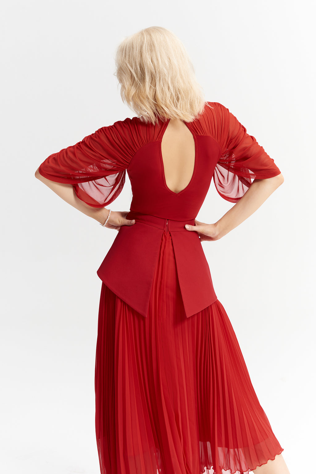 DANCE QUEEN 971-2 Red Limited High Neck Ballroom Practice Dance Sport Leotard