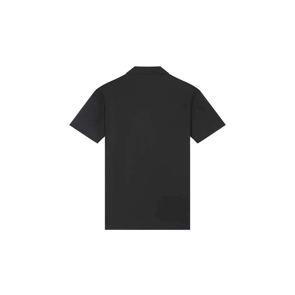DANCE QUEEN M035-2 Classic Black Short-sleeved Polo Shirt