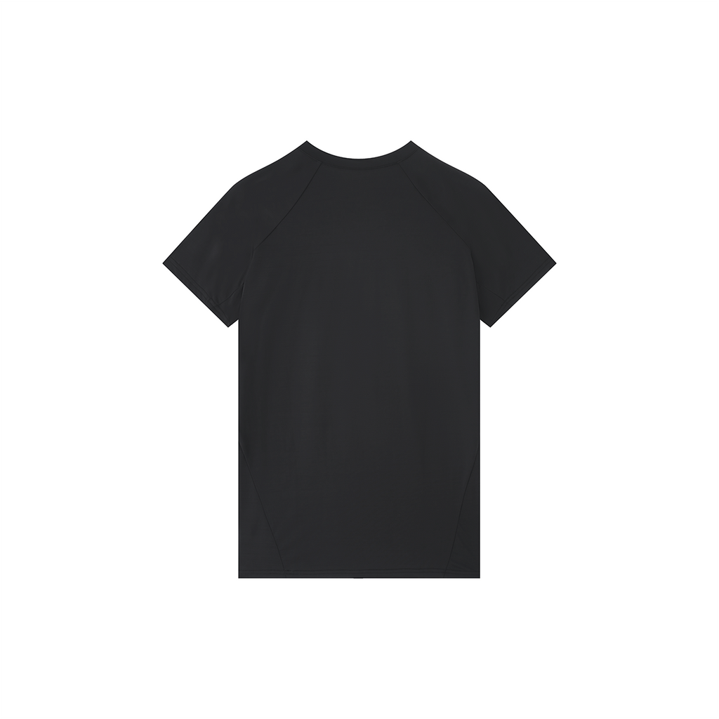 DANCE QUEEN M118 Classic Black V Neck Short-sleeved Shirt