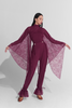DANCE QUEEN 915 Burgundy Cape Lace Leotard