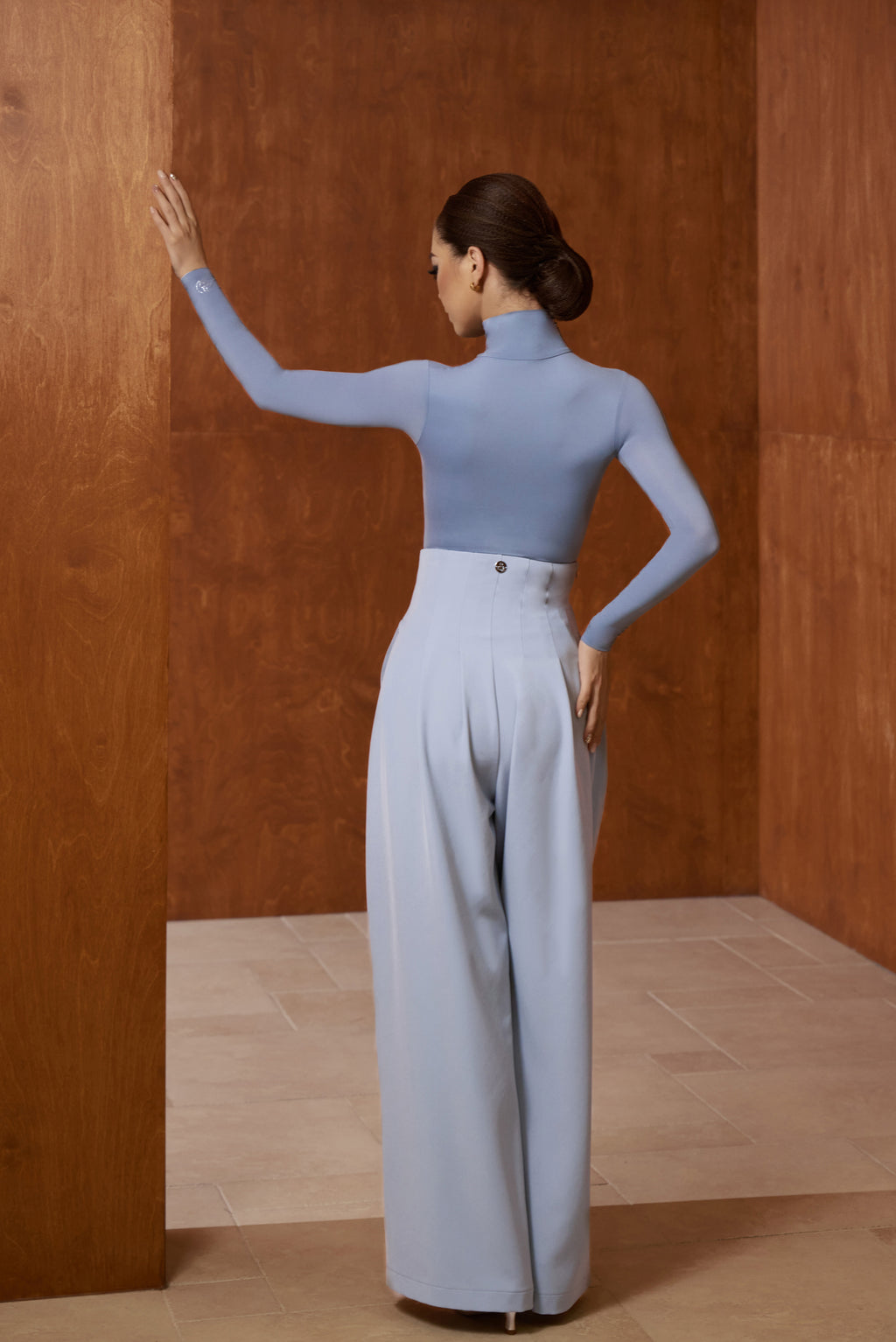 DANCE QUEEN 1050-5 High Neck Tight Nude Long Sleeve Woman Leotard