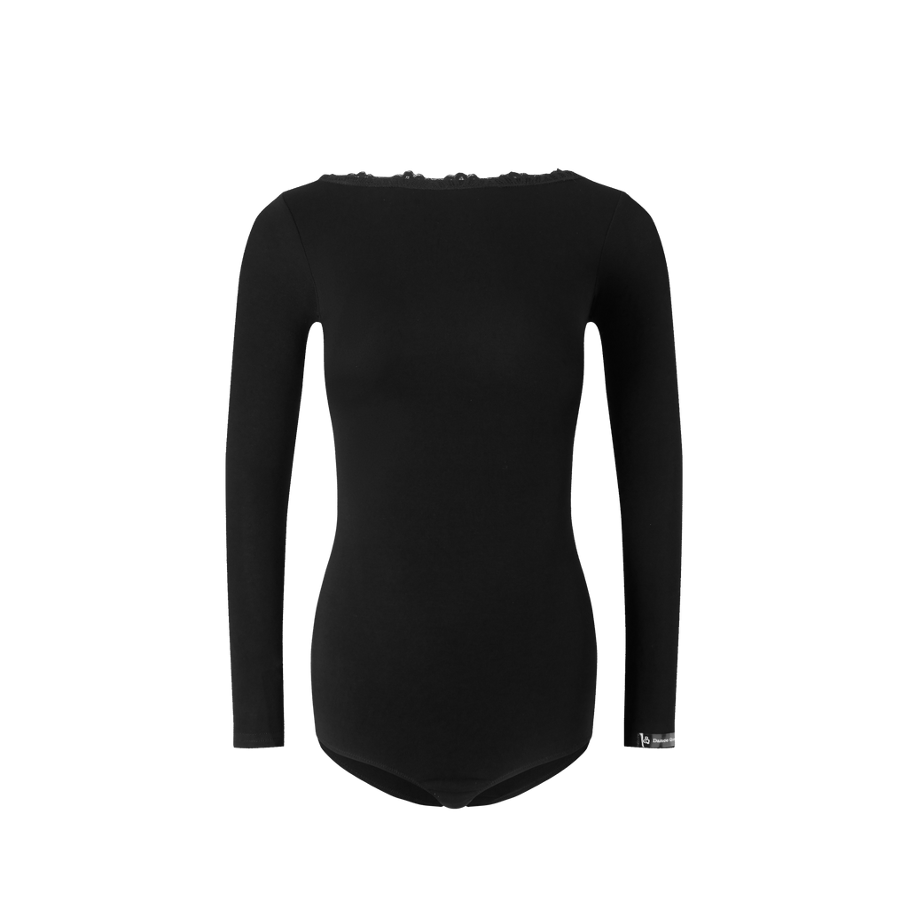 DANCE QUEEN 1051 Black Lace Ballroom Practice Dance Sport Leotard